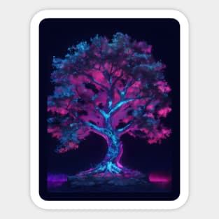 Beautiful neon tree Sticker